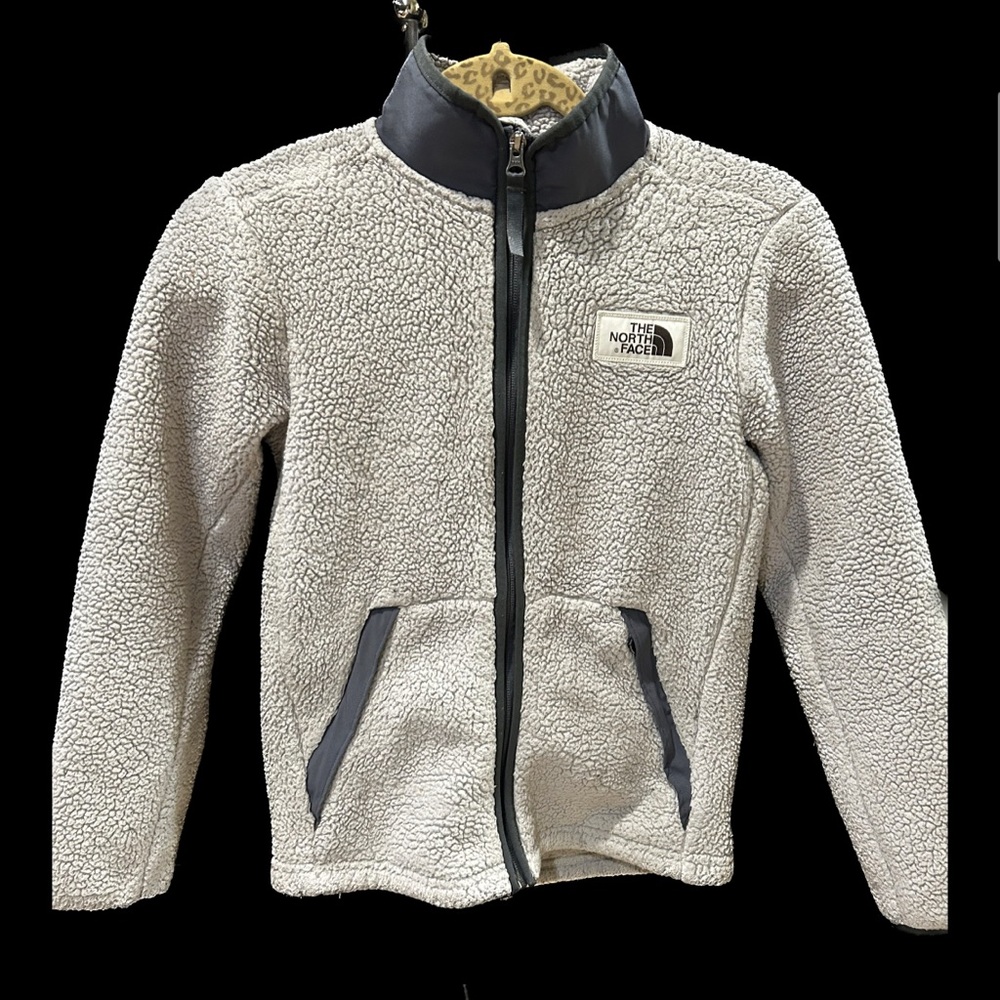 North face, Sherpa fleece, tan